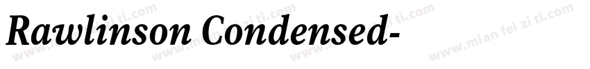 Rawlinson Condensed字体转换